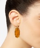 Gold-Tone Elle Bamboo-Shaped Frame Drop Earrings 