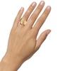 Silver, Gold Plated Brass Slit Top Ring