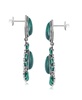 Sterling Silver Chrysocolla Malachite Chandelier Dangle Earrings