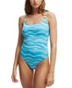 Women's Wave-Print One-Piece Swimsuit