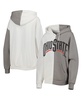 Women's Gray, White Ohio State Buckeyes Split Pullover Hoodie