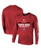 Men's Red Kansas City Chiefs Super Bowl LVIII Champions Tri-Blend Long Sleeve Hit T-shirt