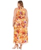 Plus Size Floral-Print Chiffon Maxi Dress