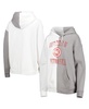 Women's Gray, White Nebraska Huskers Split Pullover Hoodie