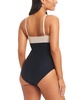 Women's Colorblocked High-Neck Keyhole Twist-Detail One-Piece Swimsuit