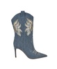 Women's Rasima Denim Rhinestone Embellished High Heel Western Boots