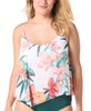 Women's Captivate Bra-Sized Handkerchief-Hem Tankini Top 