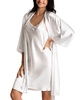 'Mrs' Satin Wrap Bridal Robe, Chemise Nightgown Set