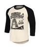 Men's Cream/Black Arizona Diamondbacks Raglan 3/4-Sleeve T-Shirt