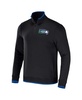 Men's NFL x Darius Rucker Collection by Black Seattle Seahawks Logo Quarter-Zip Top