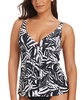 Women's Sharp Observation Printed Cascading-Front Tankini