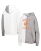 Women's Gray, White USC Trojans Split Pullover Hoodie