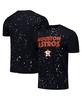 Men's Black/White Houston Astros Splatter T-Shirt