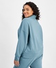 Trendy Plus Size Quarter-Zip Scuba Knit Pullover, Created for Macy's