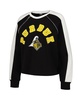 Women's Black Purdue Boilermakers Blindside Raglan Cropped Pullover Sweatshirt