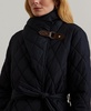 Women's Asymmetric Belted Quilted Coat