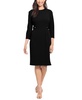 Women's Jewel-Neck 3/4-Sleeve Sheath Dress