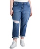 Trendy Plus Size Cuffed Girlfriend Jeans