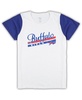 Women's White, Royal Buffalo Bills Plus Size Downfield T-shirt and Shorts Sleep Set