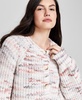 Women's Flecked-Knit Raglan-Sleeve Cardigan