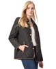 Women's Quilted Snap-Front Rib-Trim Jacket