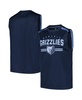 Men's Navy Memphis Grizzlies Birdseye Muscle Tank Top