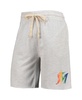 Men's Oatmeal Miami Marlins Mainstream Logo Terry Tri-Blend Shorts