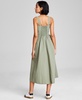 Women's Square-Neck Nylon Midi Dress, Exclusively at Macy's