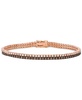 Chocolate Diamond & Nude Diamond Double Row Tennis Bracelet (3-1/2 ct. t.w.) in 14k Rose Gold