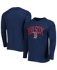 Men's Heather Navy Boston Red Sox Inertia Raglan Long Sleeve Henley T-shirt