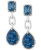 EFFY® London Blue Topaz Double Drop Earring (6-1/4 ct. t.w) in Sterling Silver