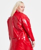 Trendy Plus Size Faux-Leather Snap-Front Jacket, Created for Macy's