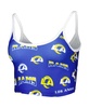 Women's Royal Los Angeles Rams Breakthrough Allover Knit Lounge Bralette