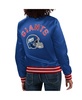 Women's Royal New York Giants Full Count Satin Full-Snap Varsity Jacket