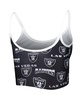 Women's Black Las Vegas Raiders Breakthrough Allover Knit Lounge Bralette