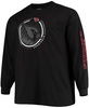 Men's Big and Tall Black Arizona Cardinals Color Pop Long Sleeve T-shirt