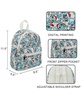 Stitch Santa Stitch All-Over Print White Faux Leather 10.6" Mini Backpack