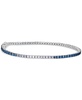 Ombré® Denim Ombré (2-7/8 ct. t.w.) & White Sapphire (1/6 ct. t.w.) Tennis Bracelet in 14k White Gold