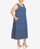 Plus Size Scoop Neck Tiered Midi Dress