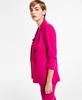 Women's Ruched-Sleeve Open-Front Blazer, Created for Macy's