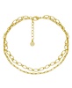 Oval Link Double Chain Anklet in Gold Plate