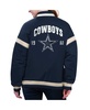 Women's Navy Dallas Cowboys Tournament Full-Snap Varsity Jacket