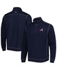 Men's Blue Atlanta Braves Tobago Bay Tri-Blend Quarter-Zip Sweatshirt