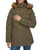 Women's Bibbed Faux-Fur-Trim Hooded Puffer Coat, Created for Macy's