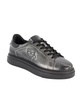 Men's White Label Metallic Leather Karl Head Profile Sneakers