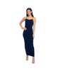 Women's Jersey Cowl with Tie Shoulder Maxi Dress, Navy