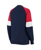 Women's Navy and Red Boston Red Sox Playmaker Raglan Pullover Sweatshirt