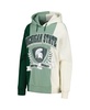 Women's Green Michigan State Spartans Hall of Fame Colorblock Pullover Hoodie