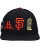 Men's Black San Francisco Giants Double City Pink Undervisor Snapback Hat