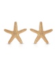 18k Gold Plated Zinc Starfish Large Statement Stud Earrings